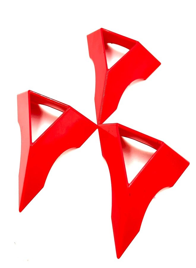 D ETERNAL Cube Stand Holder for Speed Cubes Puzzles and Magic Rubix Cubes (Set of 3 Pieces) (Red) - Image 1